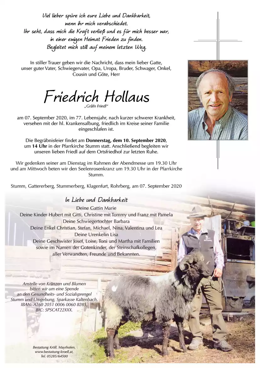 Parte von Friedrich Hollaus